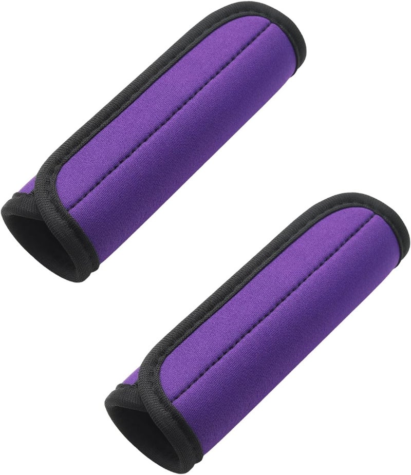 JAKOUE 2pcs Purple Luggage Handle Wraps for Suitcase- Soft Suitcase Handle Covers for Travel Accessories（ Bright Color for Suitcase Tags Identifiers ） - Image 1